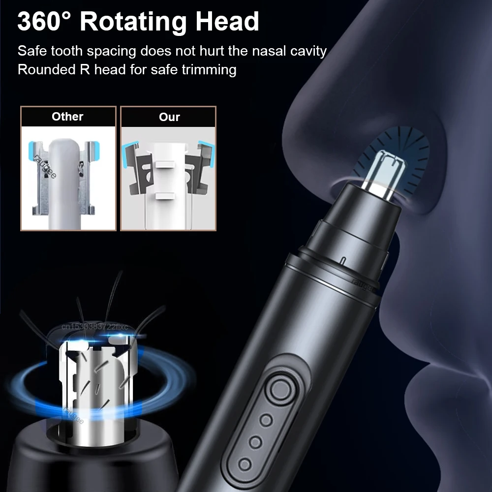 Electric Nose Hair Trimmer Battery Powered Travel Portable Nose Hair Cutter Mini Clipper For Men Eyebrow Ears Nose Hair Trimmer image 4
