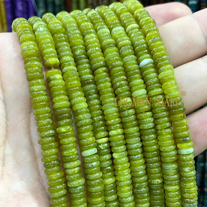 2x6MM Platte Ronde Natuursteen Kralen Labradoriet Agaat Jasper Turquoise Kristal voor Sieraden Maken Diy Armband Accessoires 15''