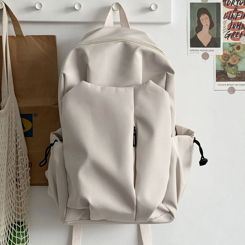 Simple Solid Y2k Aesthetic Laptop Bags Preppy Sweet Korean Vintage Schoolbags Fashion  Grunge Backpack for College Students