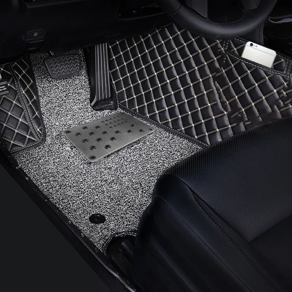 Aluminum Alloy Car Floor Mat Carpet Thick Aluminiun Heel Plate Pedal 22x15cm Auto Styling Sticker Cover Car Accessories