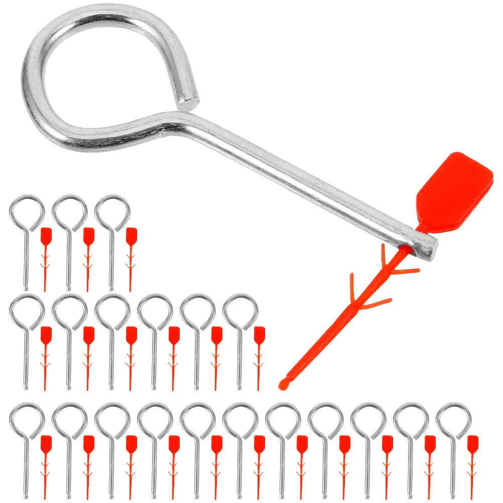 50 세트 소화기 핀 안전 하드웨어 교체 부품 보안 씰 플라스틱 태그 철 래치 액세서리 홈 오피스
