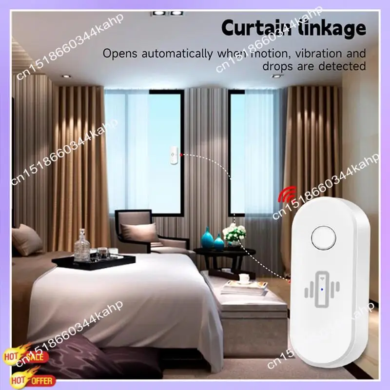 CLCU Tuya Wifi เซ็นเซอร์สั่นสะเทือนนาฬิกาปลุกเครื่องตรวจจับการสั่นสะเทือนไร้สายการตรวจจับการกระแทกแบบเรียลไทม์และการแจ้งเตือนกิจกรรมสีขาว