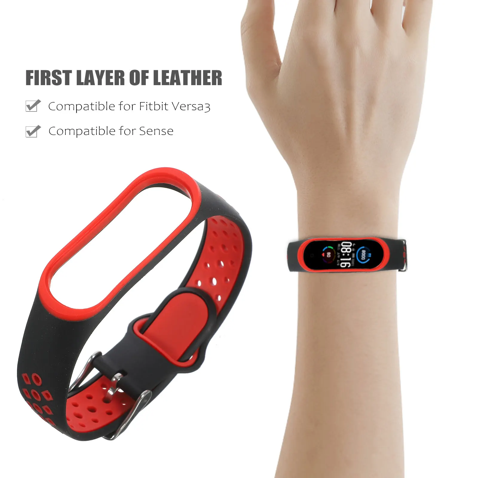 

Silicone Watch Band Replacement Two Tone Wristband Comfortable Durable Unisex Watches Accessories Non Breaking Adjustable Design