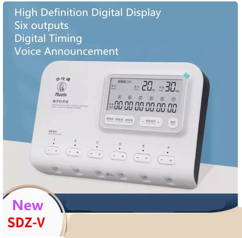 

Hwato SDZ-V Electrical Acupuncture Therapy Nerve and muscle stimulator 6 Channel EMS TENS Electroacupuncture Stimulator Massager