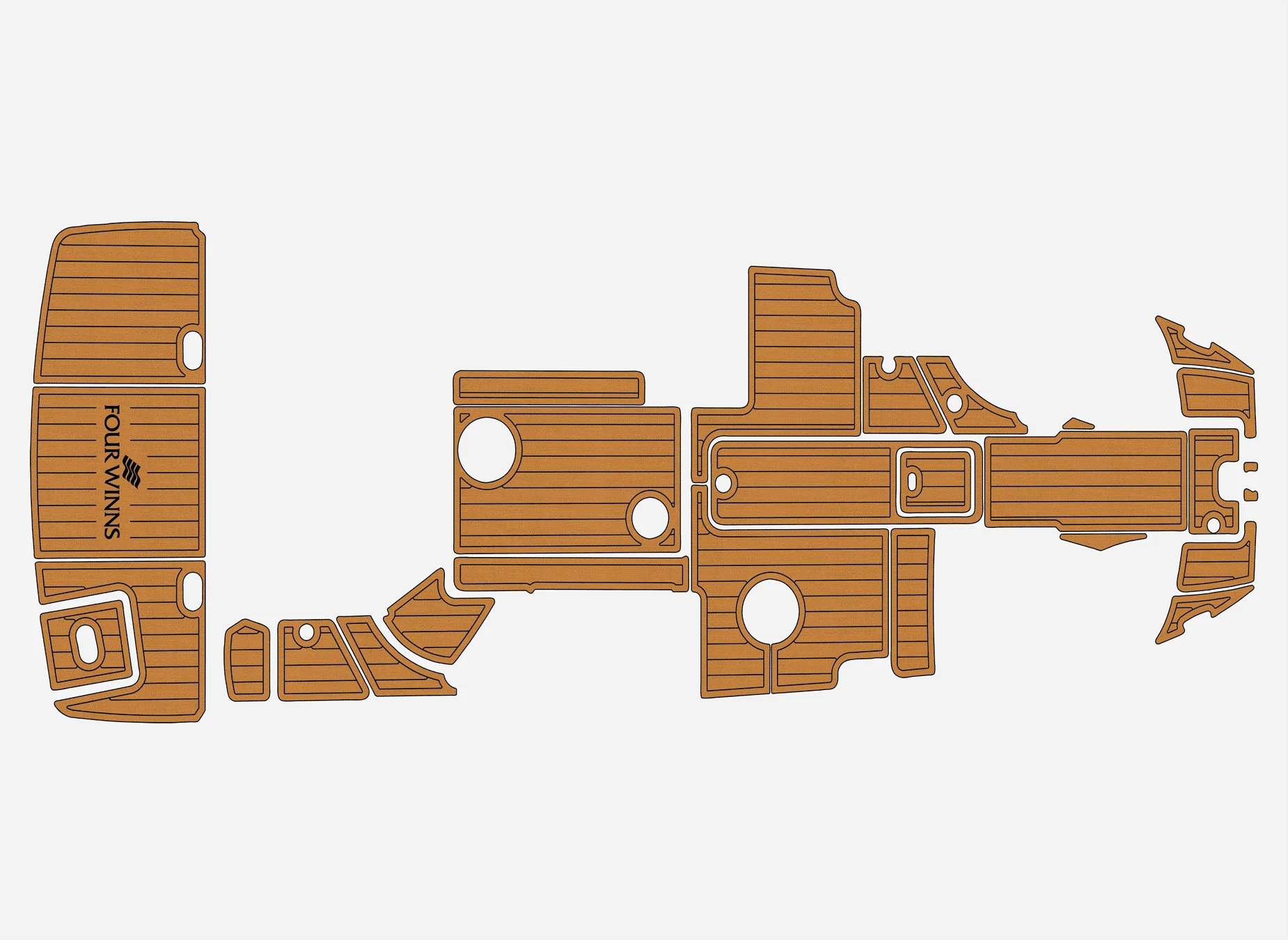 

Морской коврик из ПВХ с имитацией тика, 2008-2009 Four Winns SL 242, 1/4 дюйма (6 мм), из ЭВА-пены, нескользящий, для палубы, Seadek, Aqua Carpet, морское напольное покрытие