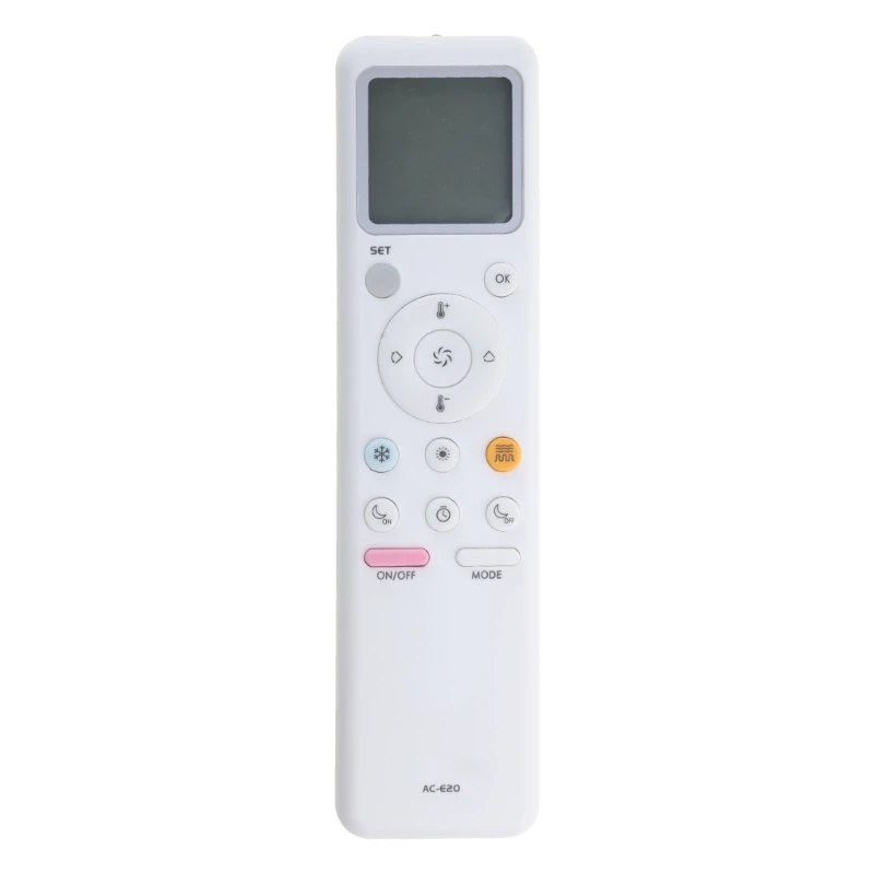 Stylish Remote Control AC-E20 for Air Conditioners Temperature Adjustment Repair