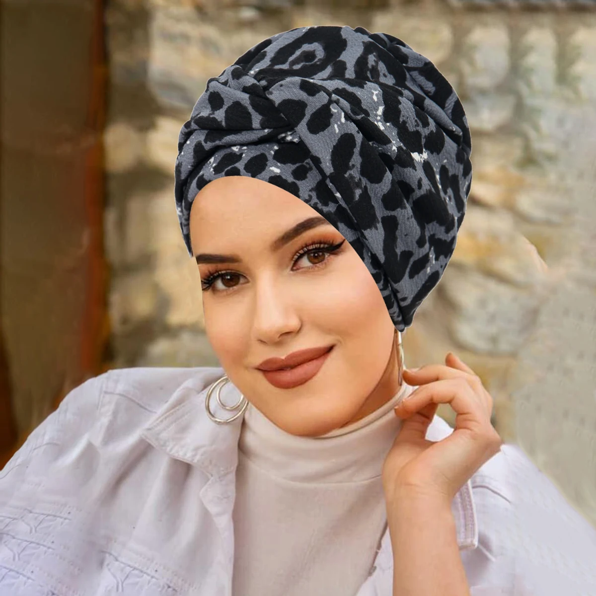 2026 New Fashion Muslim Women Hijab Turban Hats Soft Strech Headscarf Trendy Print Hijabs Bandana Chemo Beanies Caps Cover
