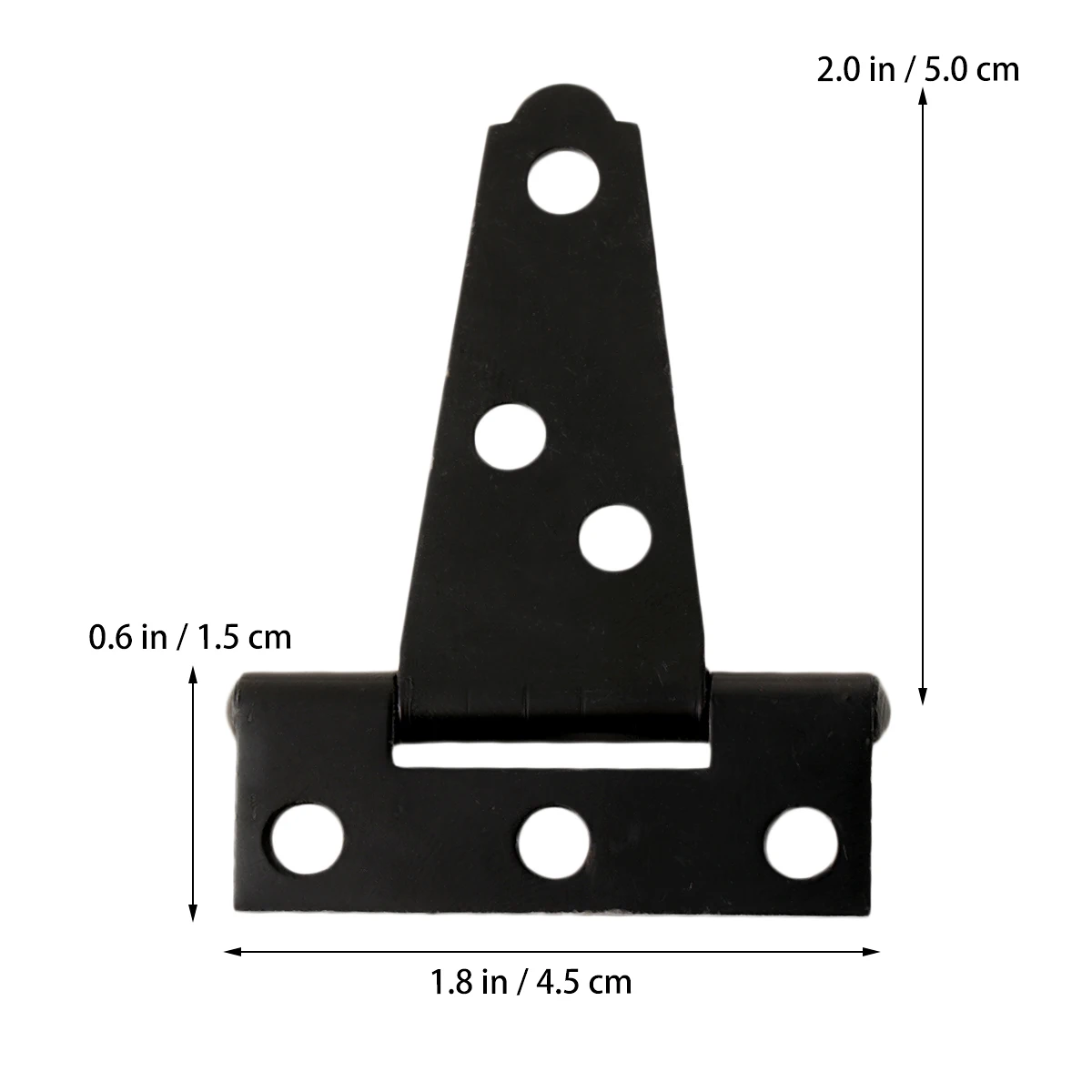 

2PCS T Shape Hinges 2 Inches Black Heavy Duty Kitchen Cabinet Fence Gate Durable Furniture Hinges Easy Install