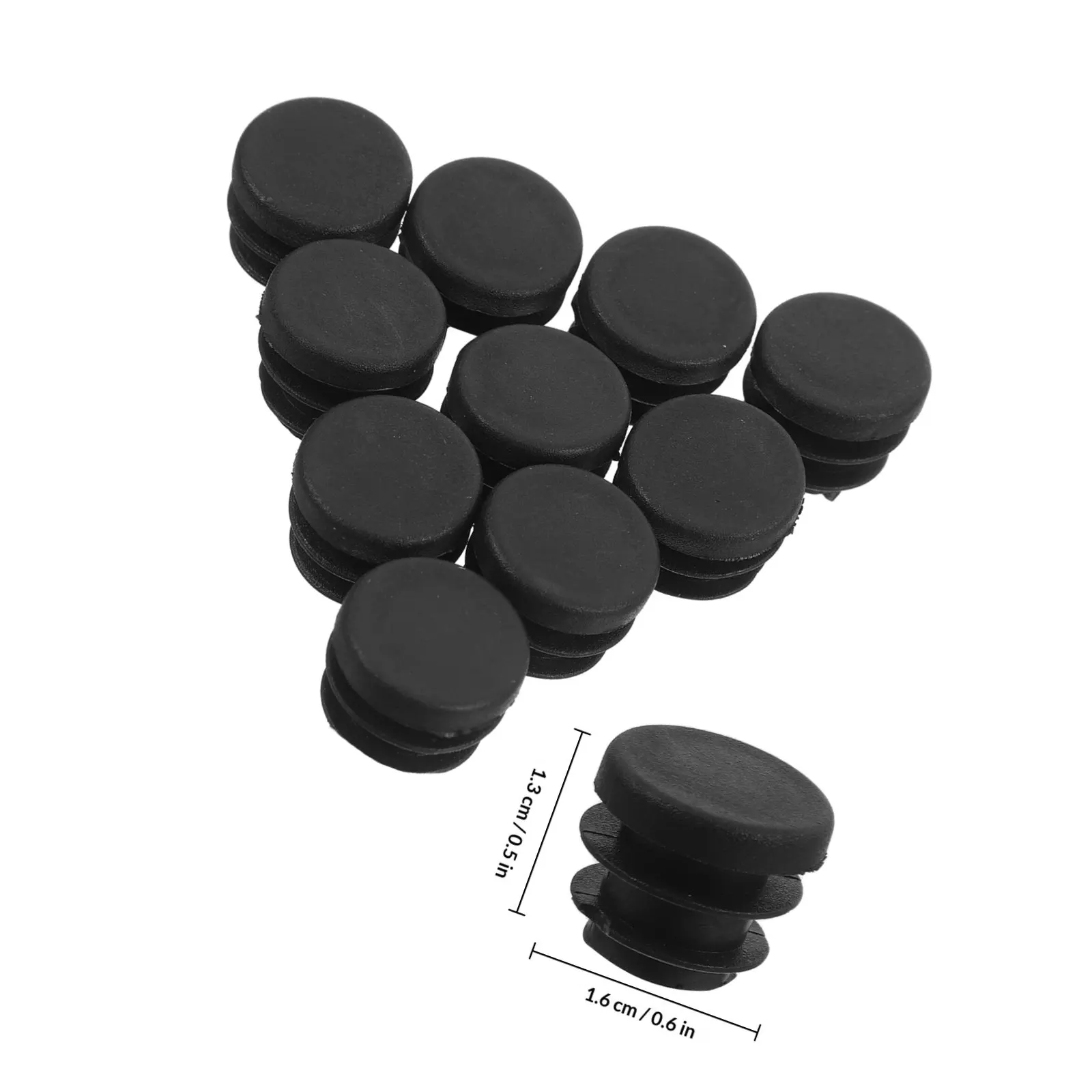 30Pcs Round Tube Plugs Plastic Stainless Steel Furniture Leg End Caps Chair Table Tubing Insert Caps Floor Protection Glide view 6