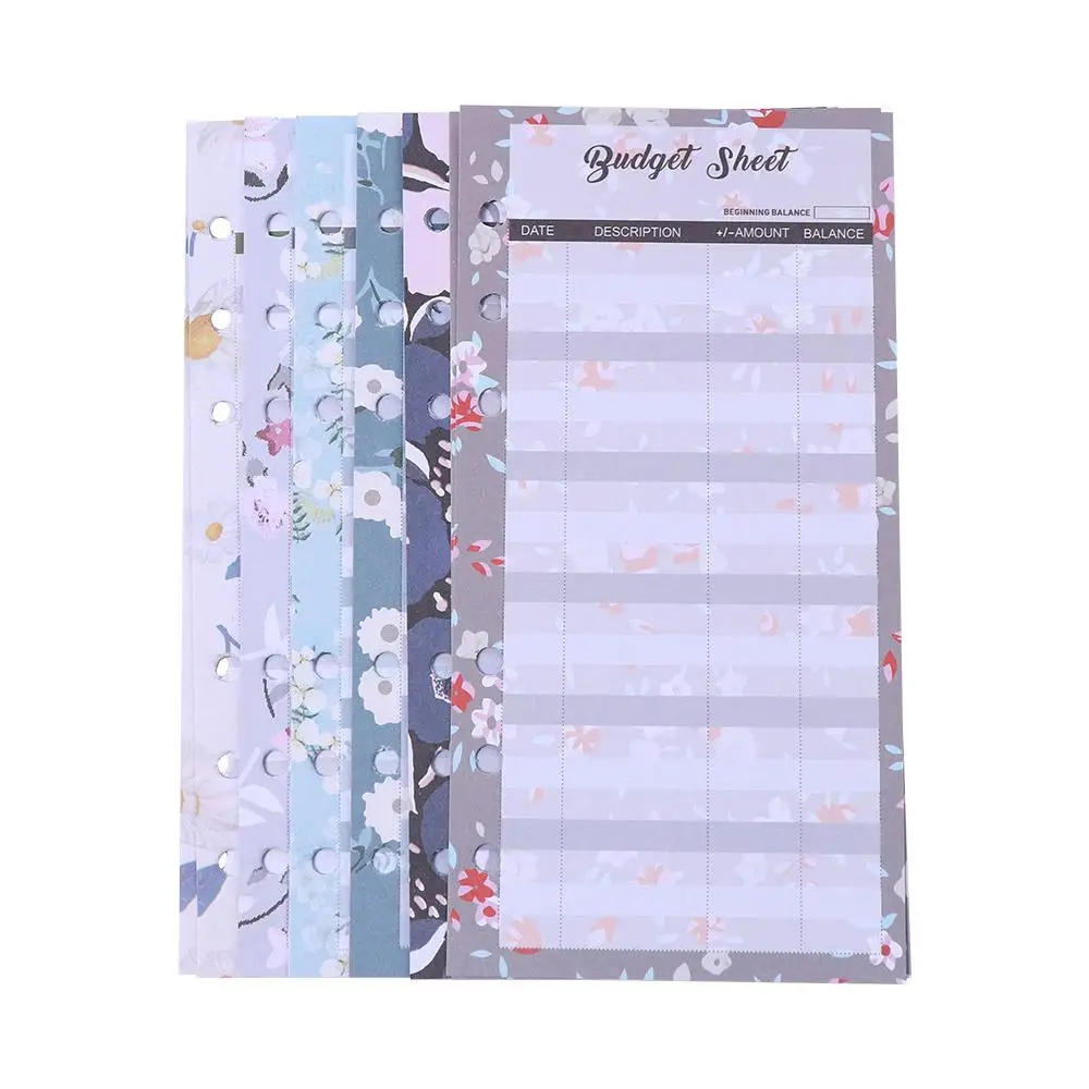 Pianificatore di budget in pelle PU per il budget Notebook A6 Raccoglitore a 6 anelli Raccoglitore per notebook Raccoglitore per budget in marmo Quaderno in marmo