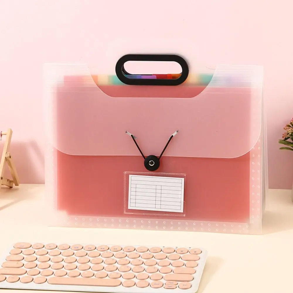 Cartella di file A4 a 13 griglie Cartella di documenti classificati di grande capacità Organizzatore Cartella arcobaleno stile fisarmonica portatile Studente da ufficio
