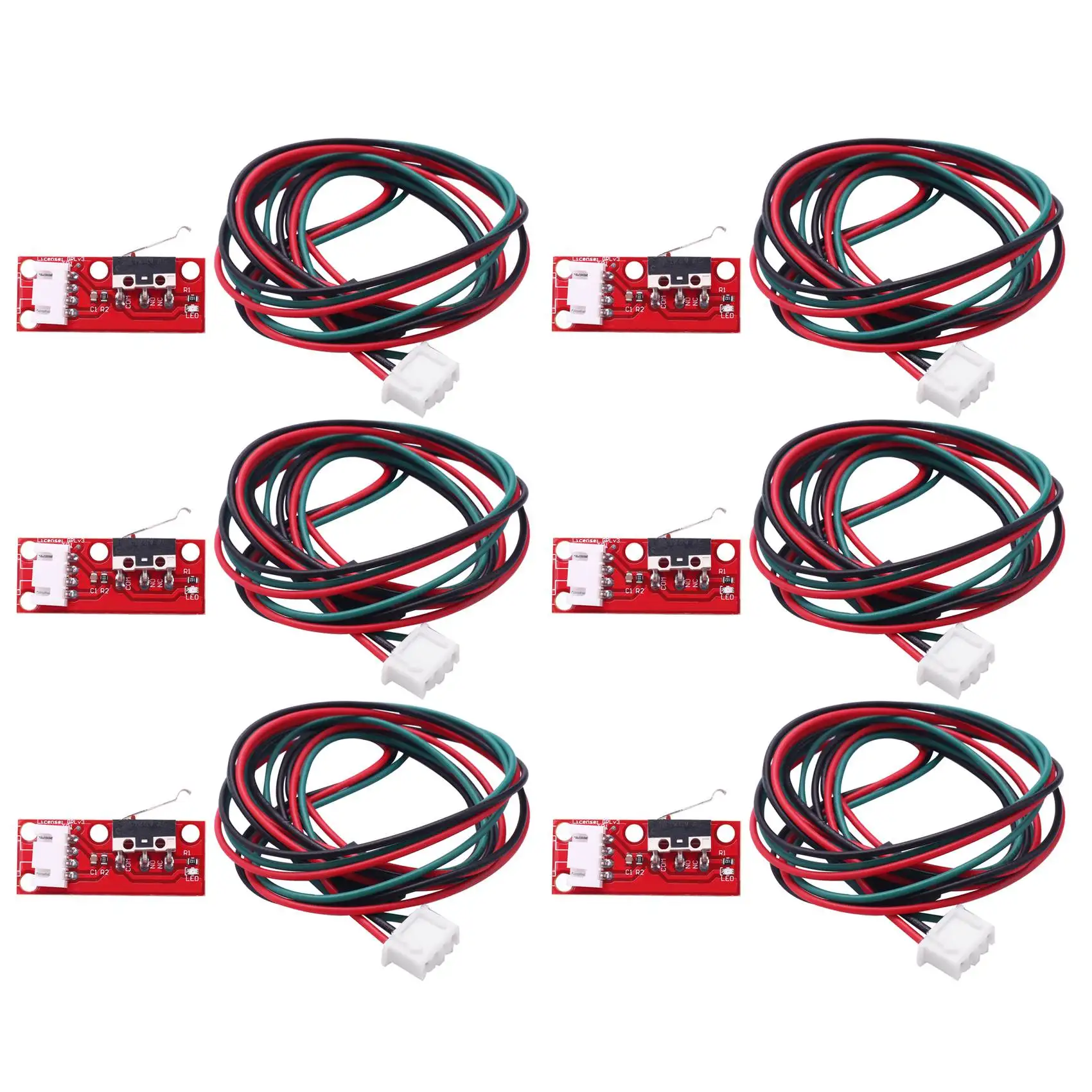 6Pcs Mechanical Endstop Limit Switch Press Switch Module For 3D Printer Prusa Mendel Reprap Cnc 2560 1280 Ramps 1.4 Lkb01