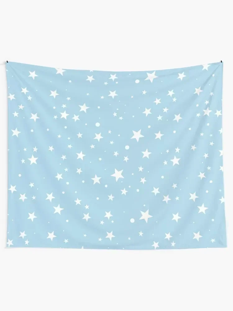 

Baby blue starry sky abstract stars pattern mask gift light blue cute Tapestry Room Ornaments Home And Comfort Decor Tapestry