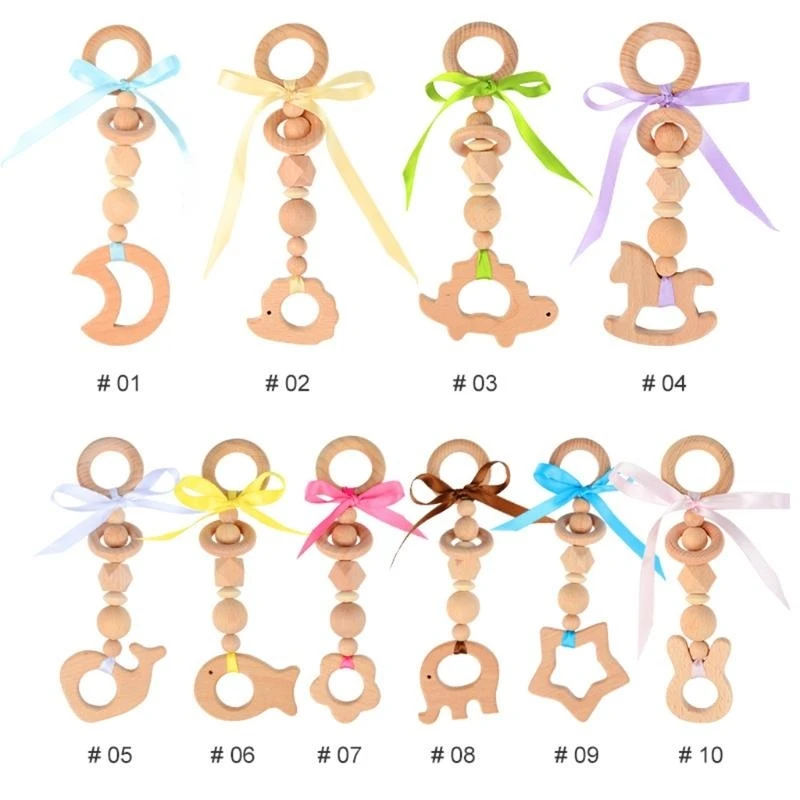 

M76C Baby Bed Hanging Toy Stroller Hanging Accessories Baby Room Decoration Eco-friendly Wooden Hanging Pleasant