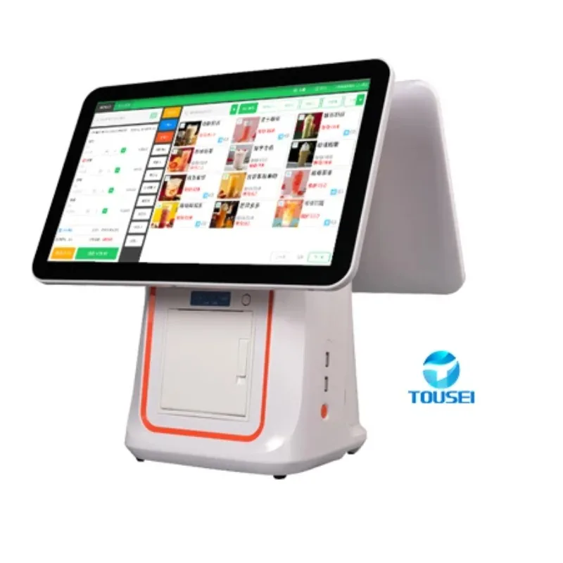Fotografia 3: Ponto de venda win 10 i3 i5 i7 impressora android tablet restaurante terminal de pedido tudo em um sistema pos com scanner de código de barras