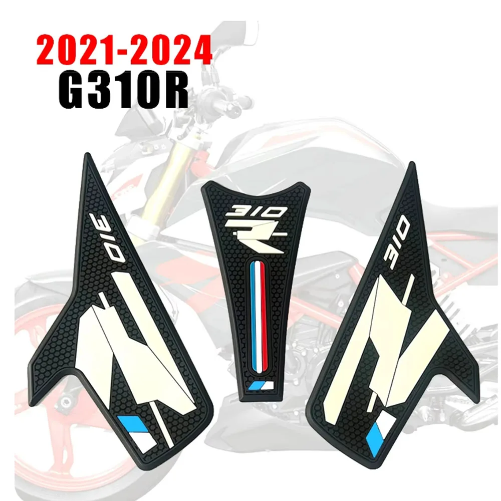 G310R FIT BMW G 310 R 2021-2024 Motorcycle Non-slip Side Tank Knee Pads Set Grip Anti Slip Fuel Tank Pad Protection Stickers