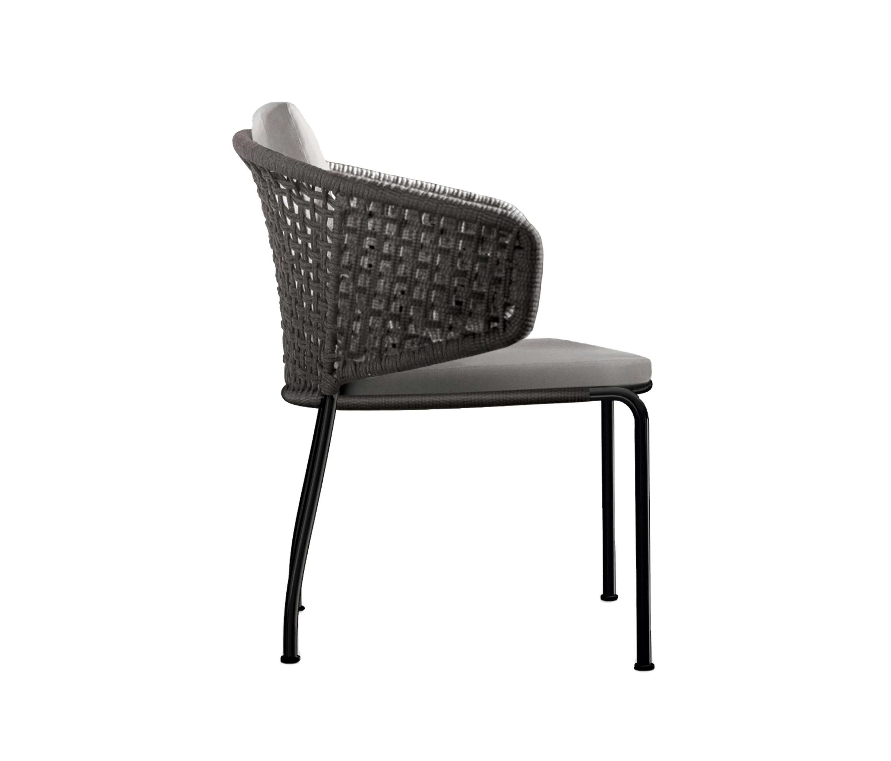 Outdoor Table Chair Set Patio Aluminum  with Weaving Rope Dining Chair and Oval Dining Table Set  Garden Table Chairs Set