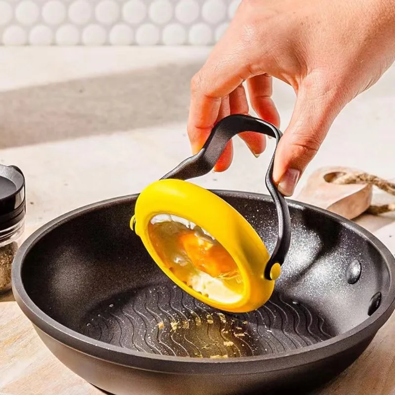 

Silicone Egg Ring Non-Stick Cooking Mold Insulated Handle Easy Fry Eggs Breakfast Kitchen Tool 360° Egg Flipper