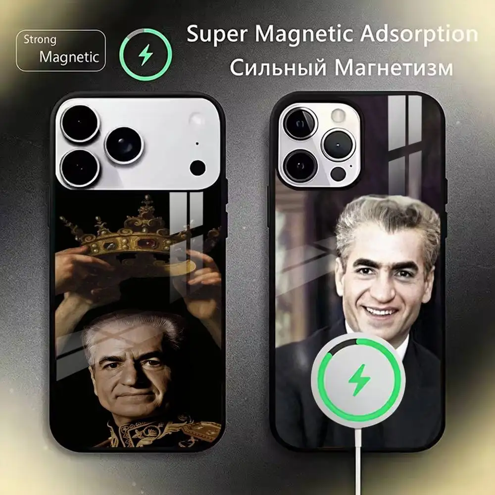 

Mohammad Reza Pahlavi Iran Phone Case For iPhone17,16,15,14,13,12,11 Plus,Pro Magnetic with Magsafe Wireless Charging