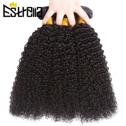 Fasci di capelli umani grezzi naturali 1/3/4 fasci ricci crespi fasci di tessuto di capelli umani peruviani 8 