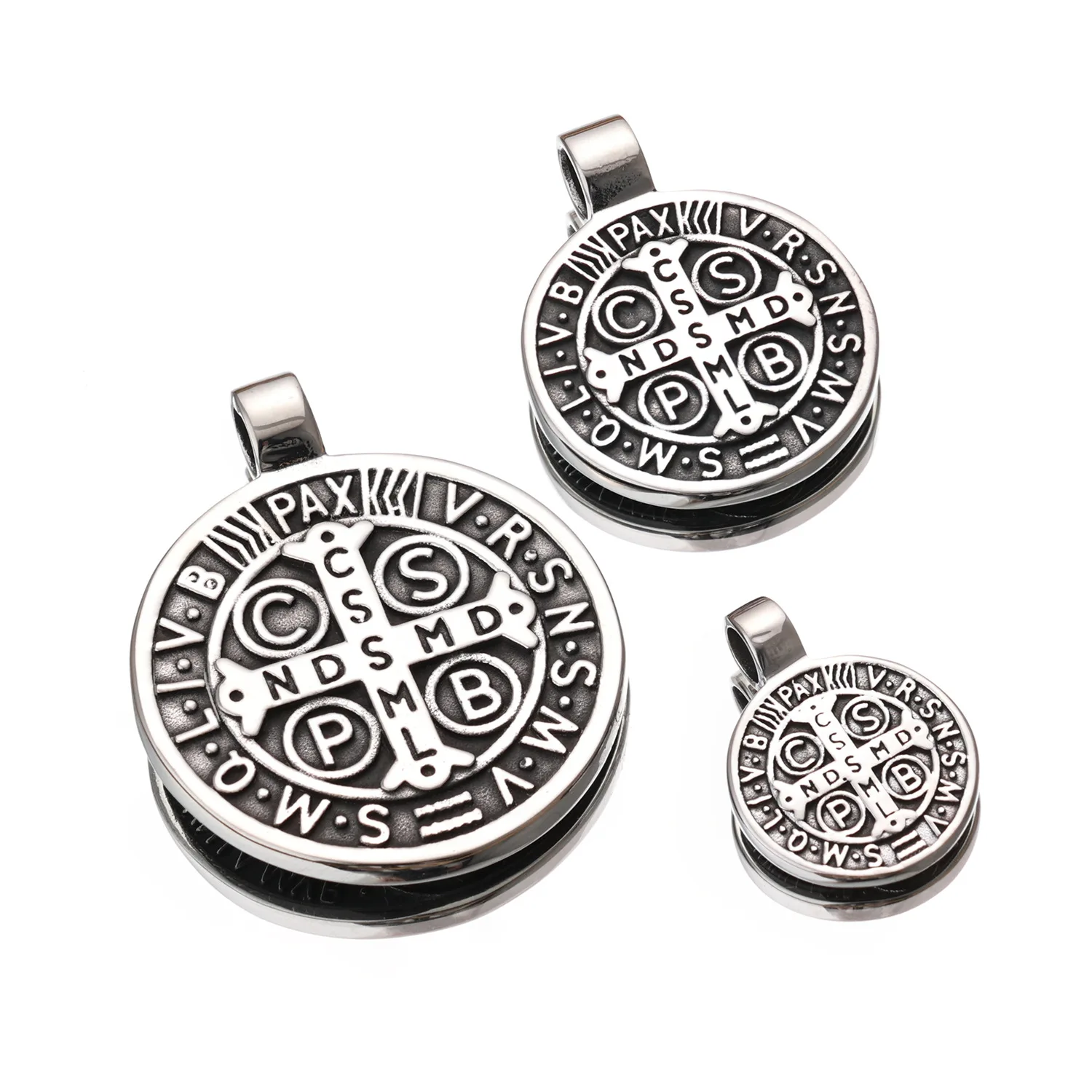 

Viking series pendant rune cross necklace wholesale women's cross-border jewelry CPSB small round brand pendant spot