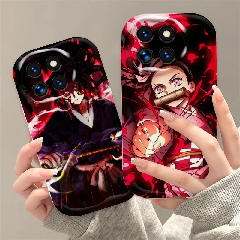 Demon Slayer Japanese Anime For Xiaomi Mi 14 12 12T 11 Lite Poco M6 X6 X5 X4 X3 Pro GT NFC 5G Wave Oil Cover Phone Case