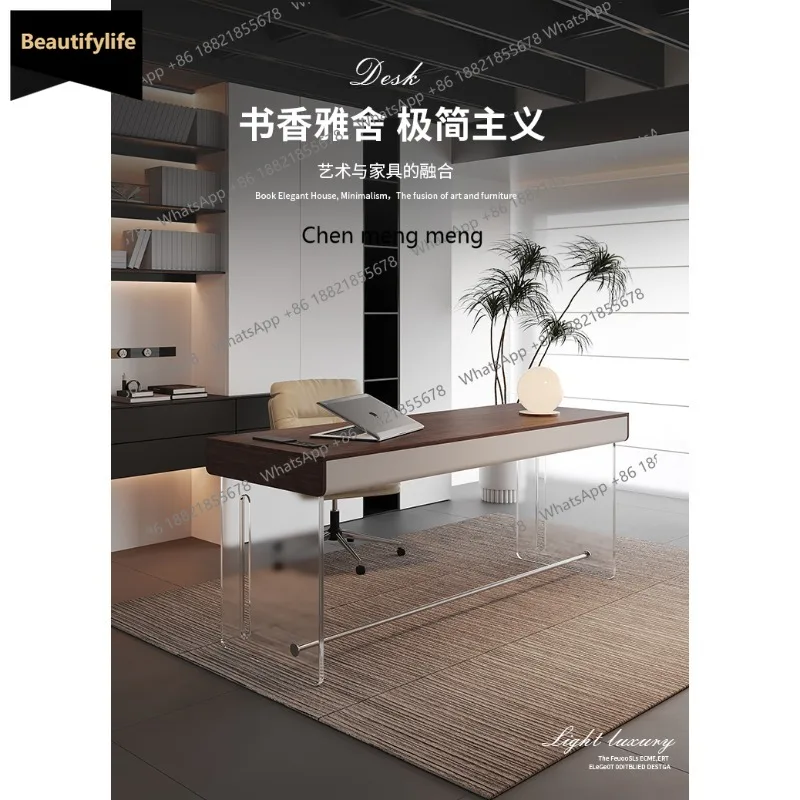 

A139 Легкий роскошный современный минималистичный стильный стол для учебы, домашний акриловый подвесной компьютерный стол