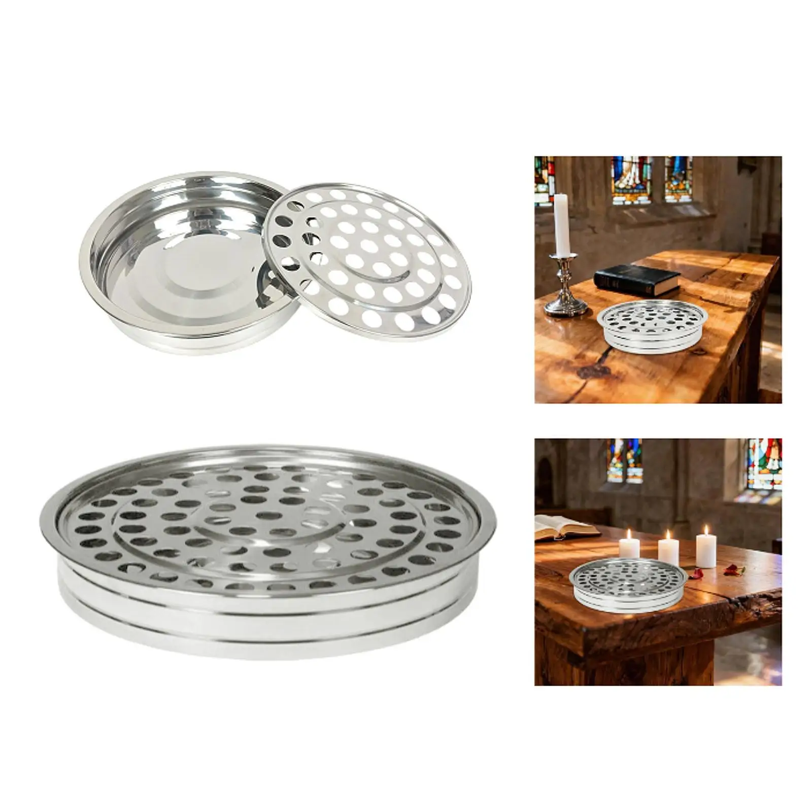 

Communion Tray, Worship Accessories, Multi-slot Plate, Portable Serving Tray,