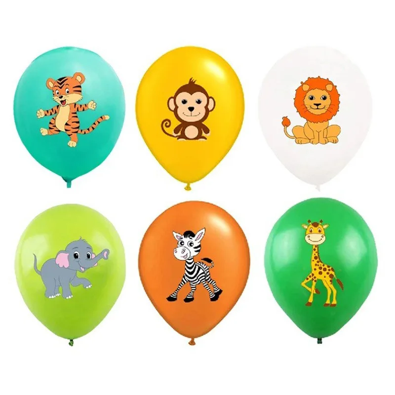 

12 Inch Cartoon Jungle Animal Latex Balloon for Birthday Party Scene Children's Day Decoration