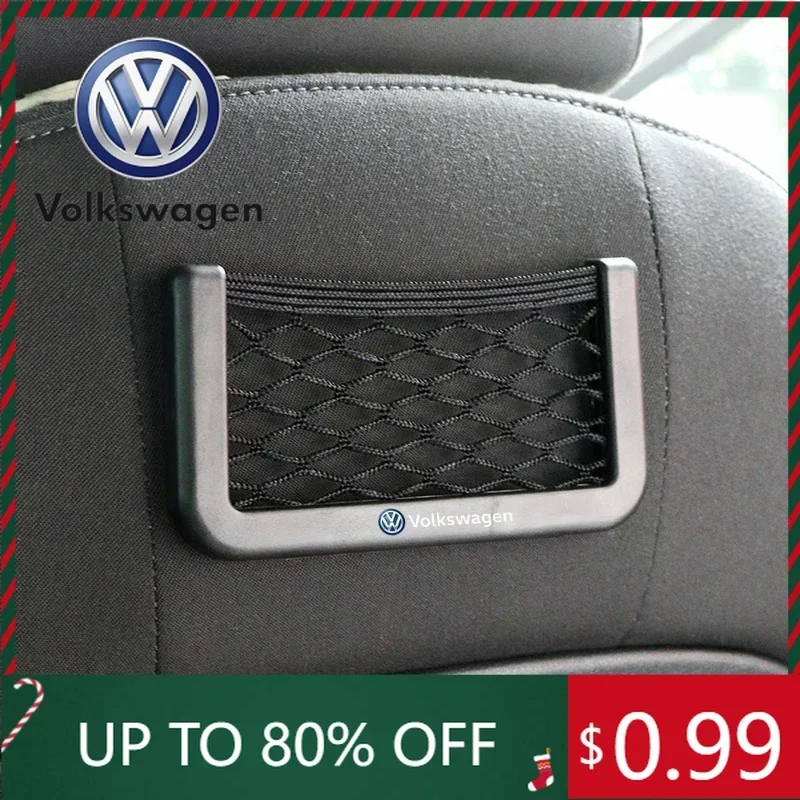 

For VW Volkswagen Jetta MK5 Golf Car Inner Organizer Storage Bag Phone Net Pocket for Volkswagen Touareg Passat Beetle Tiguan Ca