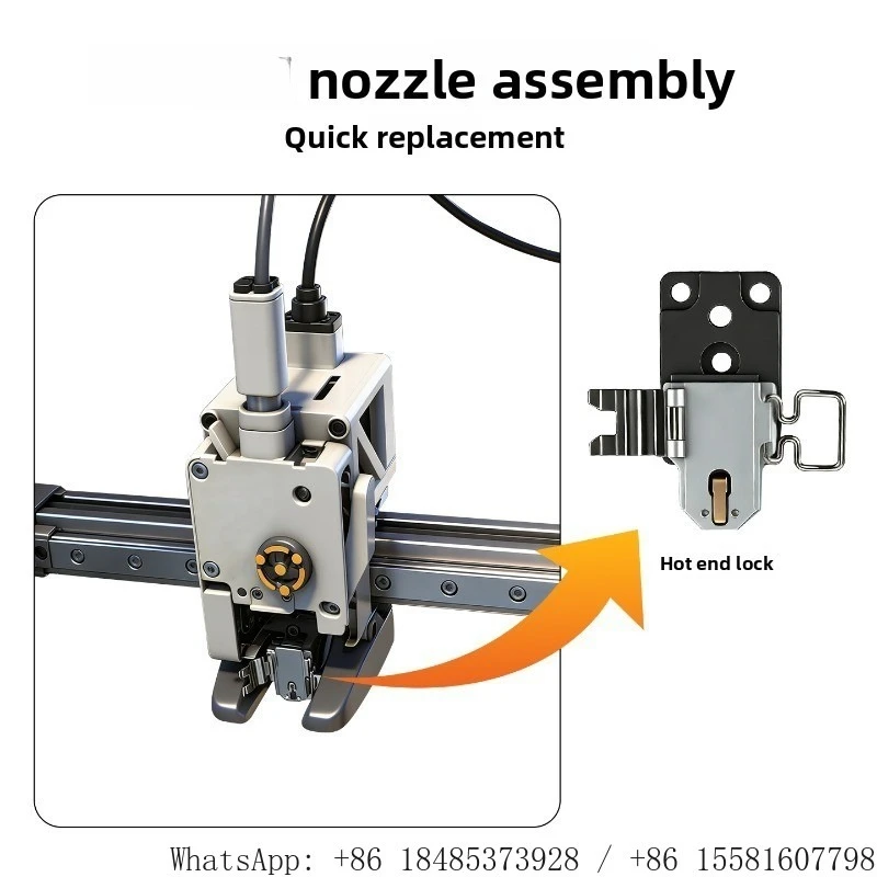 Mini Hot End Assembly Pre-assembled Heating Block Nozzle Kit 3D Printer Spare Accessory for Bambu Lab A1 / A1