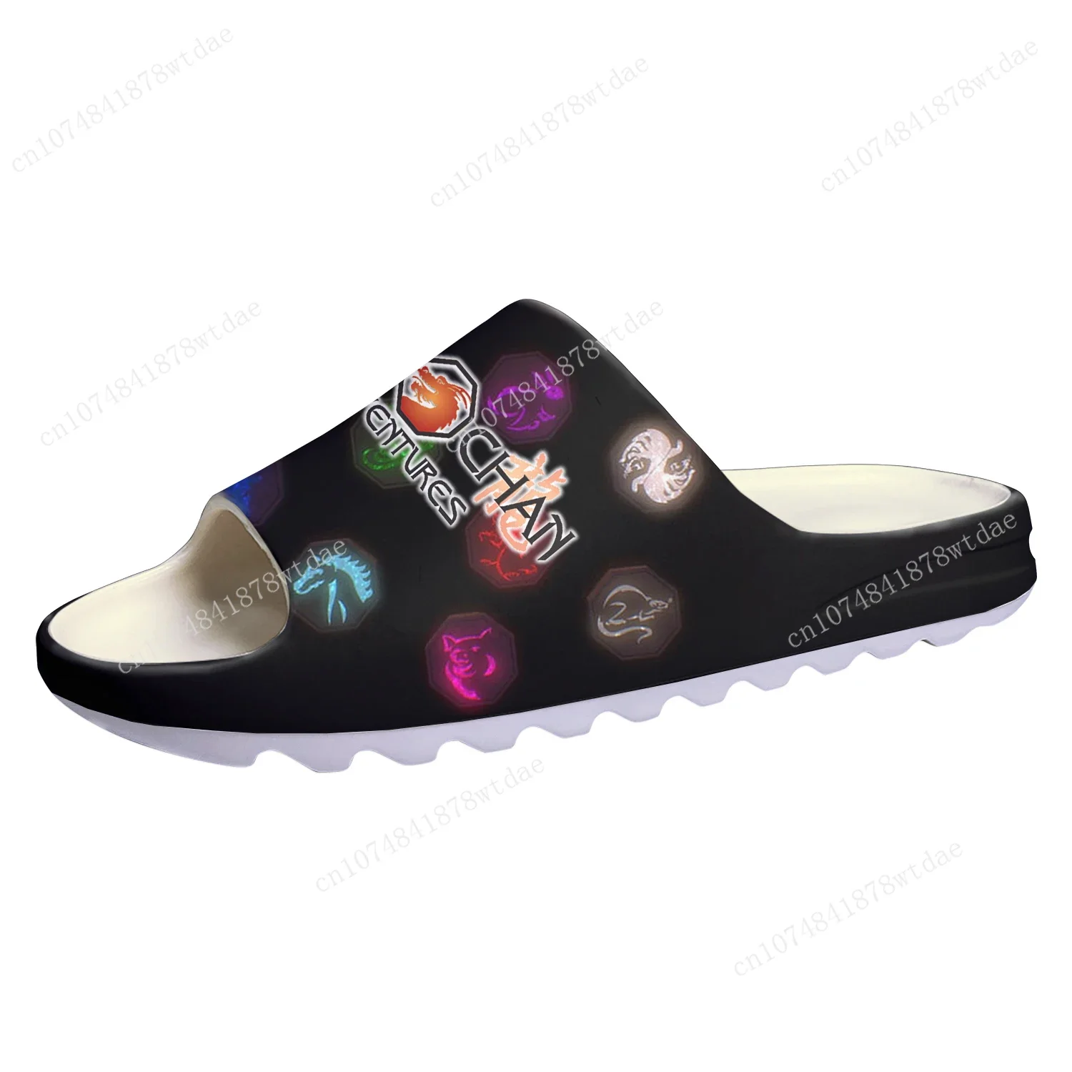 Jackie Chan Adventures Soft Sole Sllipers Mens Womens Teenager Home Clogs Anime Step In Water Shoes On Shit Customize Sandals