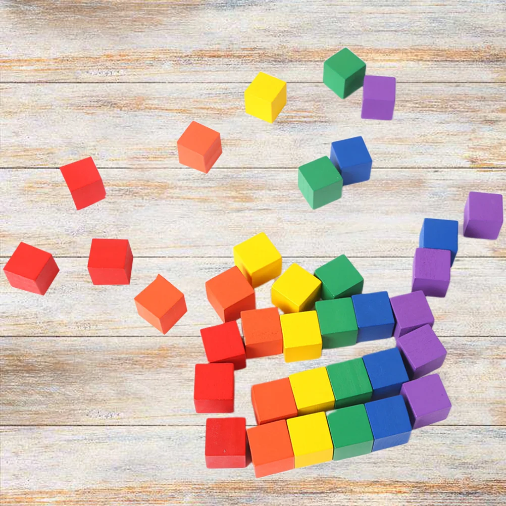 100 stuks houten ambachtelijke kubusset gladde kleine blokstukken voor kunstschoolkinderen creatief spelen en huisdecoratiegebruik