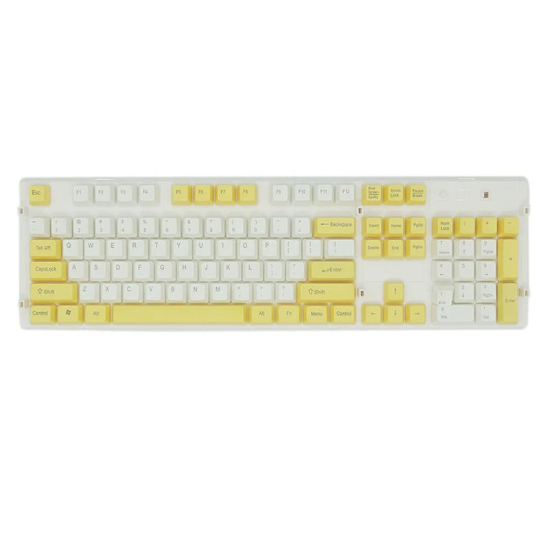 Lemon Yellow PBT Keycap Material Matte Texture Resistant to Oiling, Fine and Opaque to the Height of Mainstream Keycaps