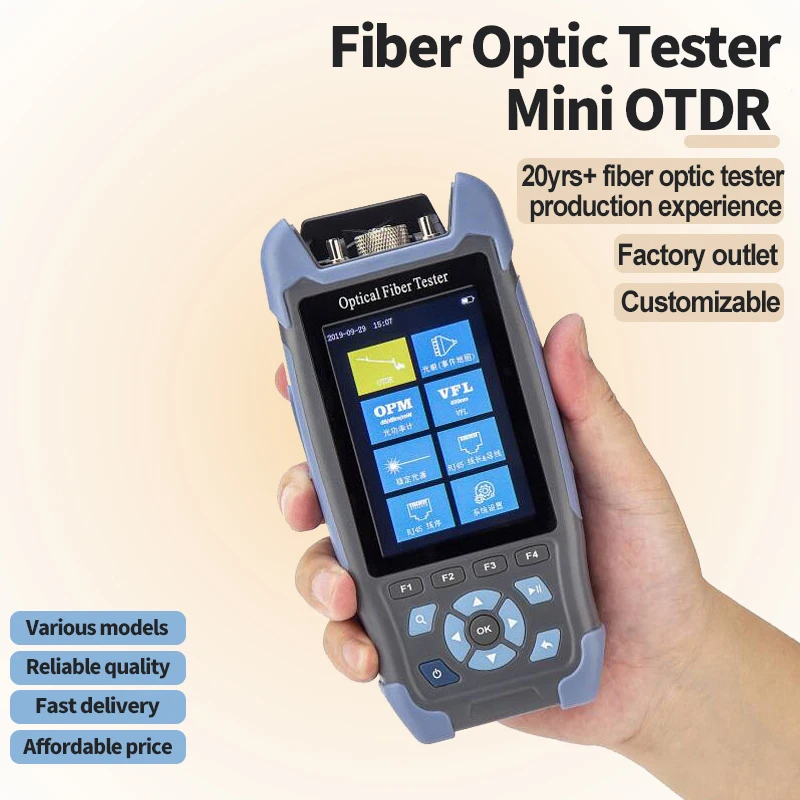 FONGKO 9 Functions VFL OLS OPM Event Map 1310/1550nm 22/24dB Fibre Tester Optical otdr Mini Fiber Optic OTDR