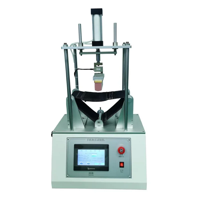 

Touch screen control mobile phone soft pressure life testing machine