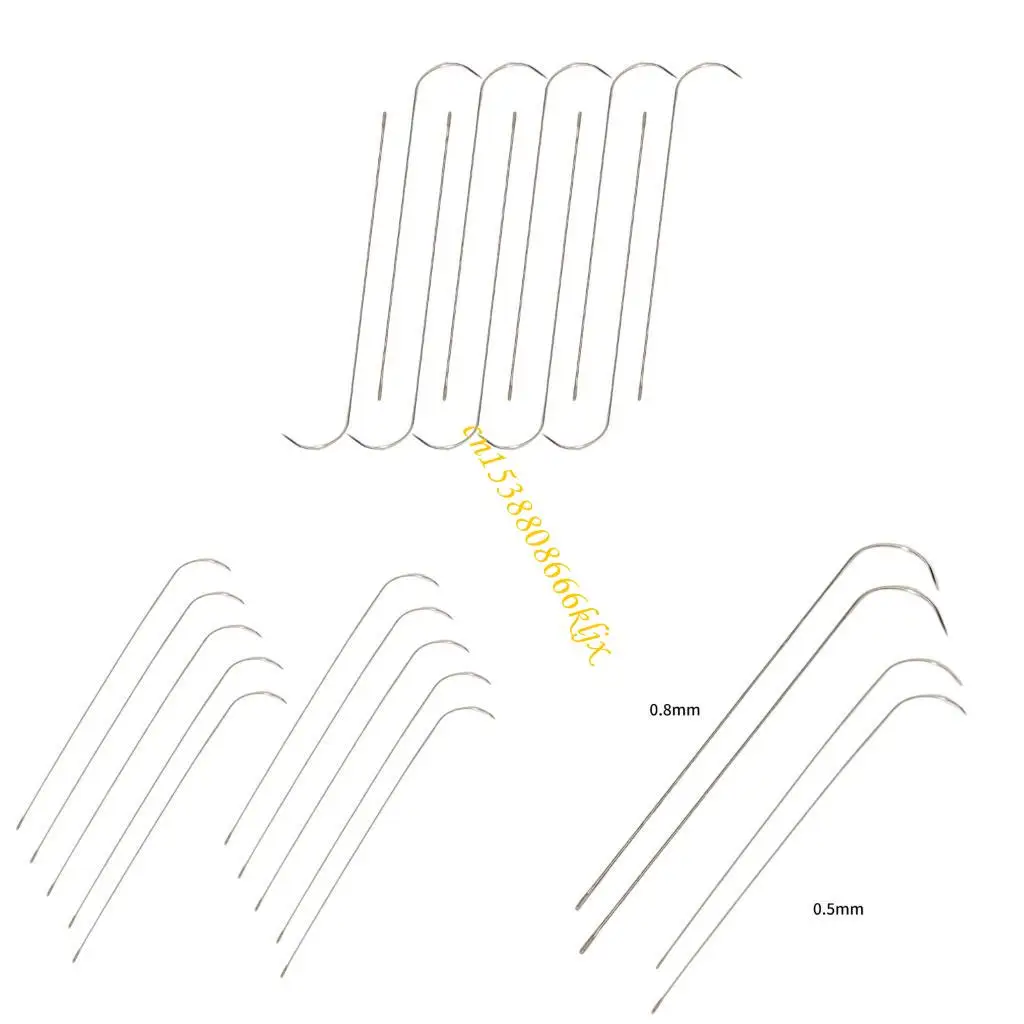 

Professional 10 Piece Curved Beading Needle Set Enlarged Effortless Threading For DIY Jewelry Craft 066C