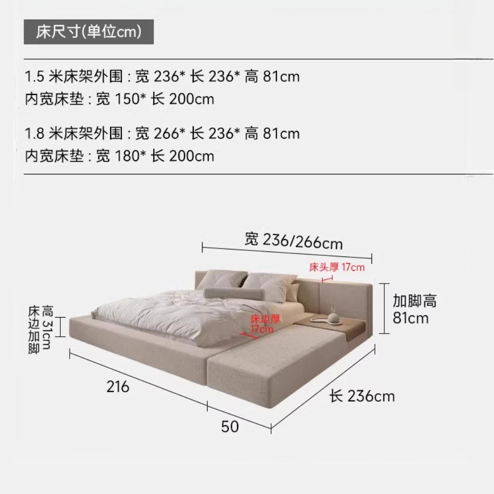 Marcos de cama Queen blancos minimalistas y elegantes para niños, tapicería moderna, espacio de almacenamiento, Camas francesas, decoración del hogar