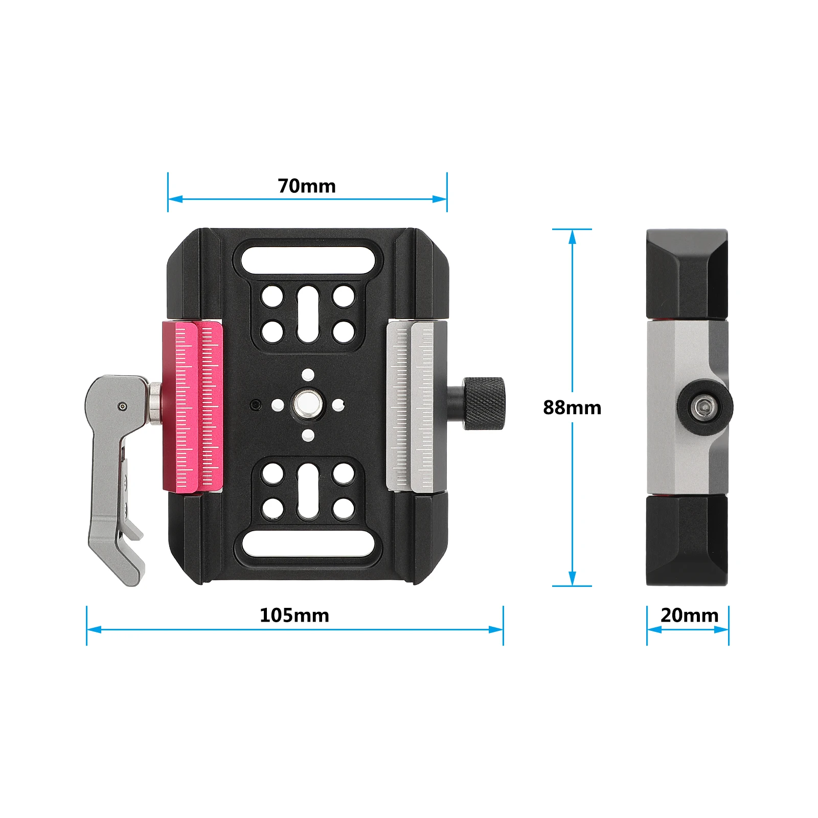 HDRIG Quick Release Clamp Baseplate Compatible  Arca Manfrotto-Type Plate Acessory Mount Baseplate for Monitor Camera Sliders