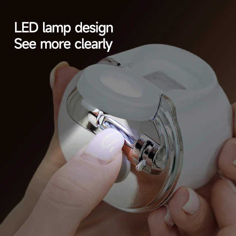Coupe-ongles électrique multifonctionnel avec loupe à lumière LED pour le meulage des ongles Nail Art adapté aux nourrissons et aux adultes