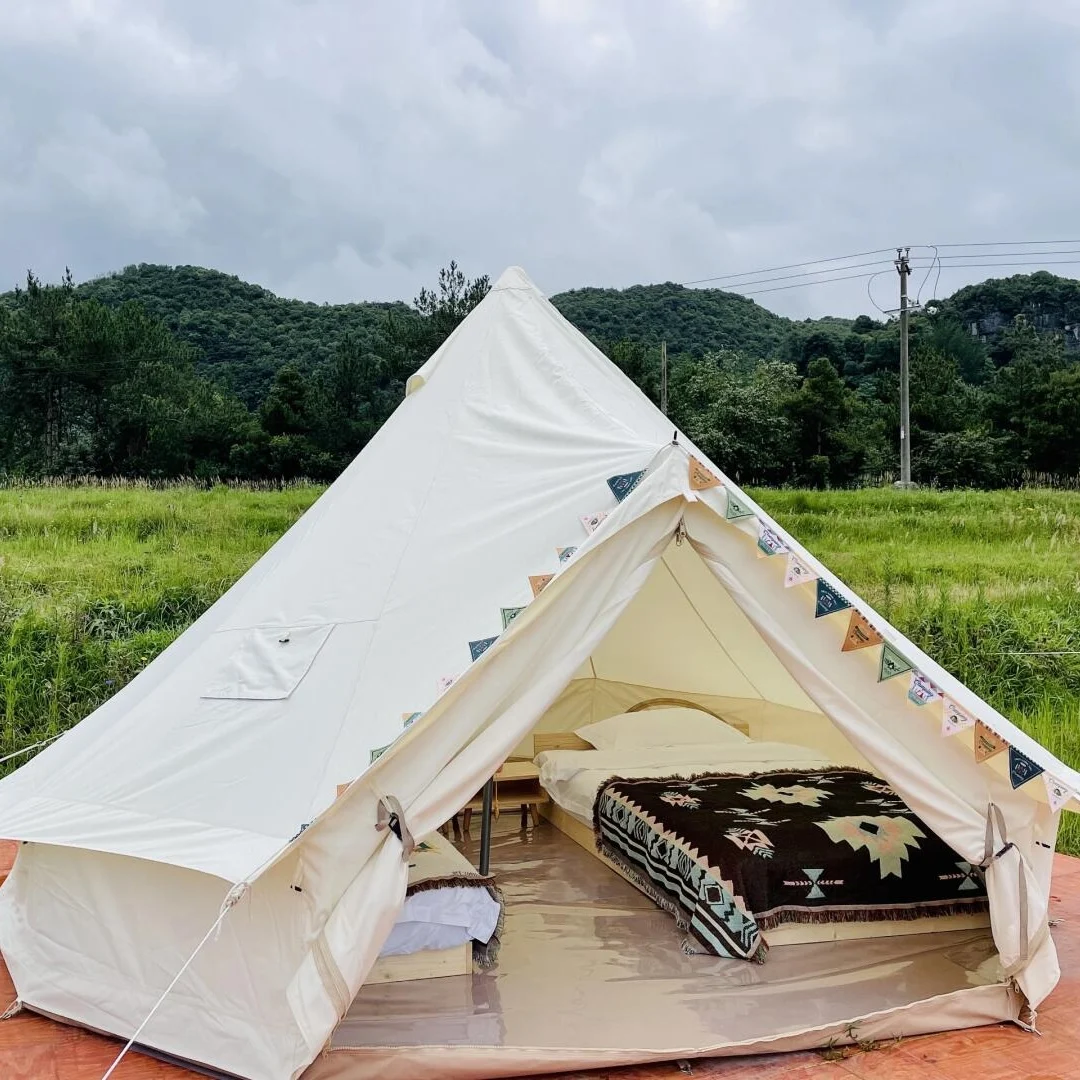

Factory Price Mongolian Yurt Tent Camping Tent Oxford Cloth Waterproof Party Tent