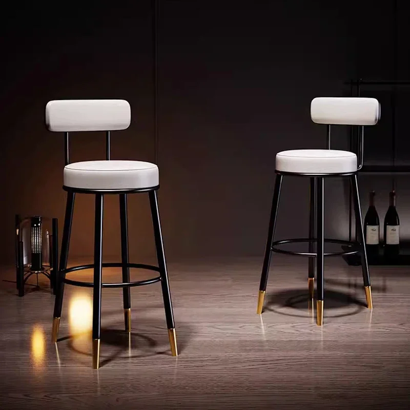 

Round Luxury Bar Chair Modern Ergonomica Art White Barber Bar Stool Kitchen Living Room Taburetes Altos Cocina Home Furniture