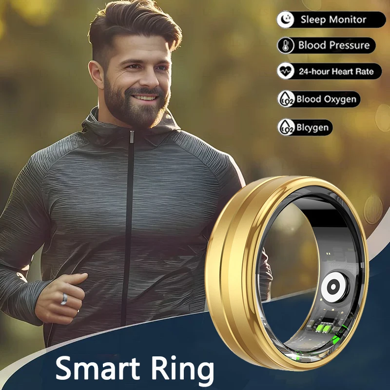 Smart Ring For Android IOS  Heart Rate Blood Oxygen Monitoring Multi Sports Modes IP68 Waterproof Smart Rings For Men Women