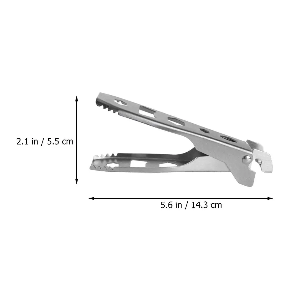 Ergonomic Pot Clip Stainless Steel Multi-Function Heat Resistant Non-Deforming Pot Lifter Convenient Outdoor Bbq Tong Camping