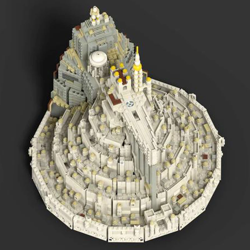 MOC Architectural Series Famous Movie The White City Castle Model DIY Assembling Bricks Building Blocks Toys Children's Gifts