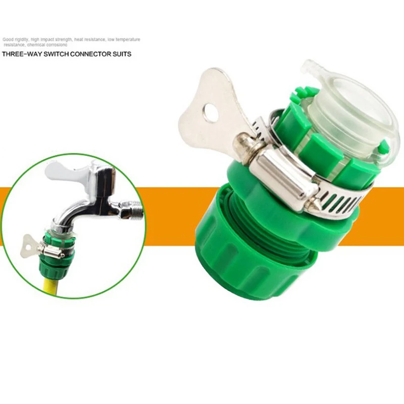 {YY30} 1 Stück Universal-Wasserhahnadapter, Schnellanschluss für 15–21 mm Wasserhahn, 1/2 Zoll Schlauch, Gartenzubehör
