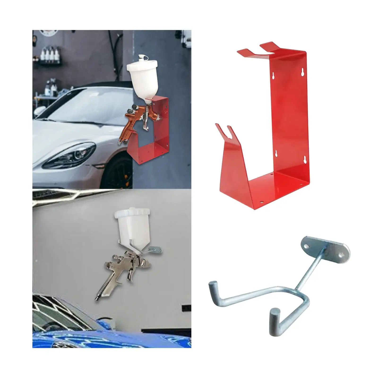 

Car Paint Spray Tool Stand Stable Accessory Paint Sprayer Organizer Sturdy Metal Auto Body Paint Spray Tool Holder Rack Bracket