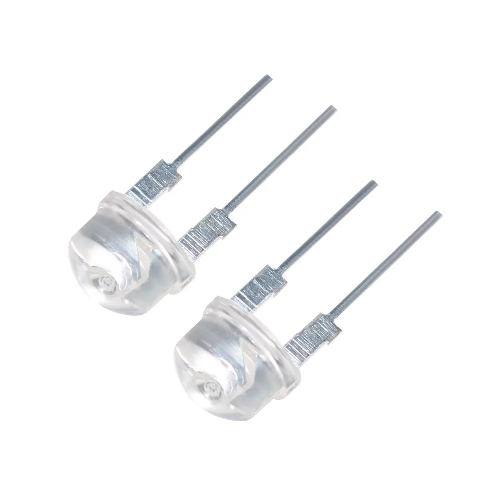 8MM 10PCS F8 Straw Hat LED Diode Warm White 0.5W White 0.3W 0.5W 0.75W Blue Green Red Yellow Led Lights Diode