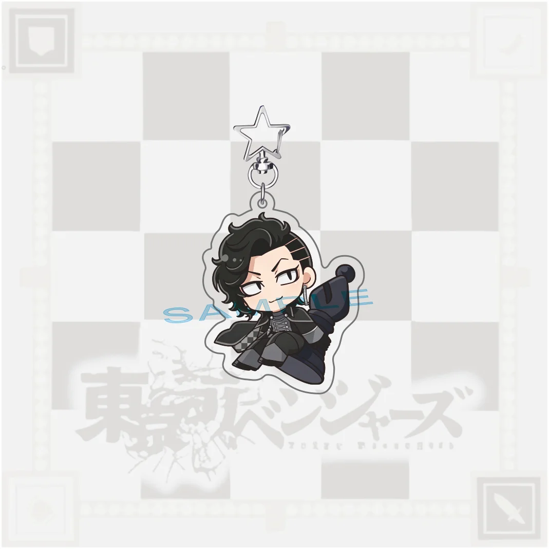 Anime Tokyo Revengers Chess Series Mikey/Draken/Takemichi Hanagaki Acrylic Keychain Stand Desk Figure Display Bag Car Charm Gift