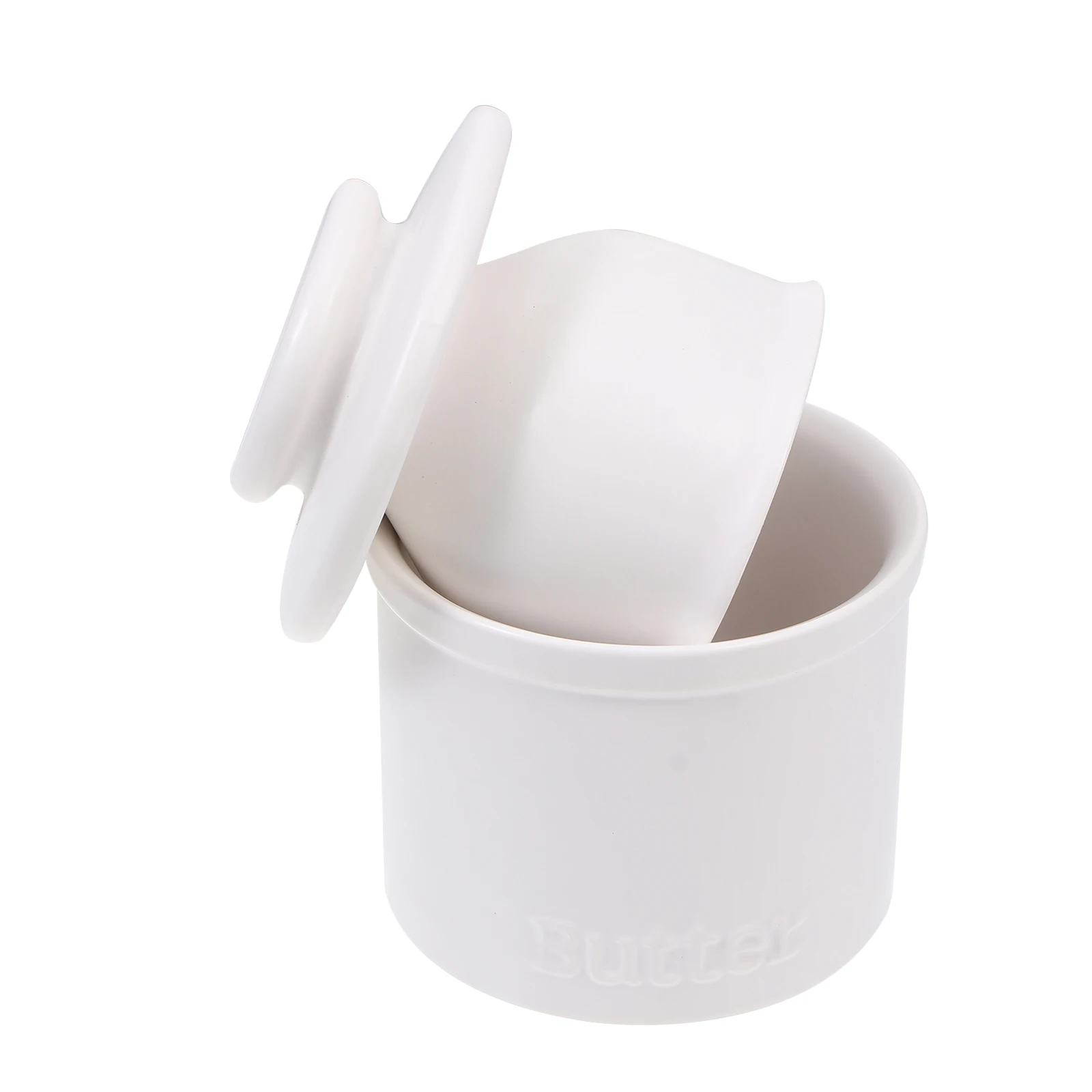 

1Pcs Ceramic Storage Jar for Butter and Cheese High-Quality Airtight Food Container with Convenient Lid Cup Feature